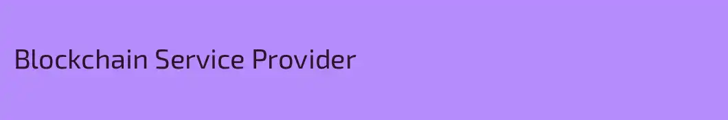 Blockchain Service Provider